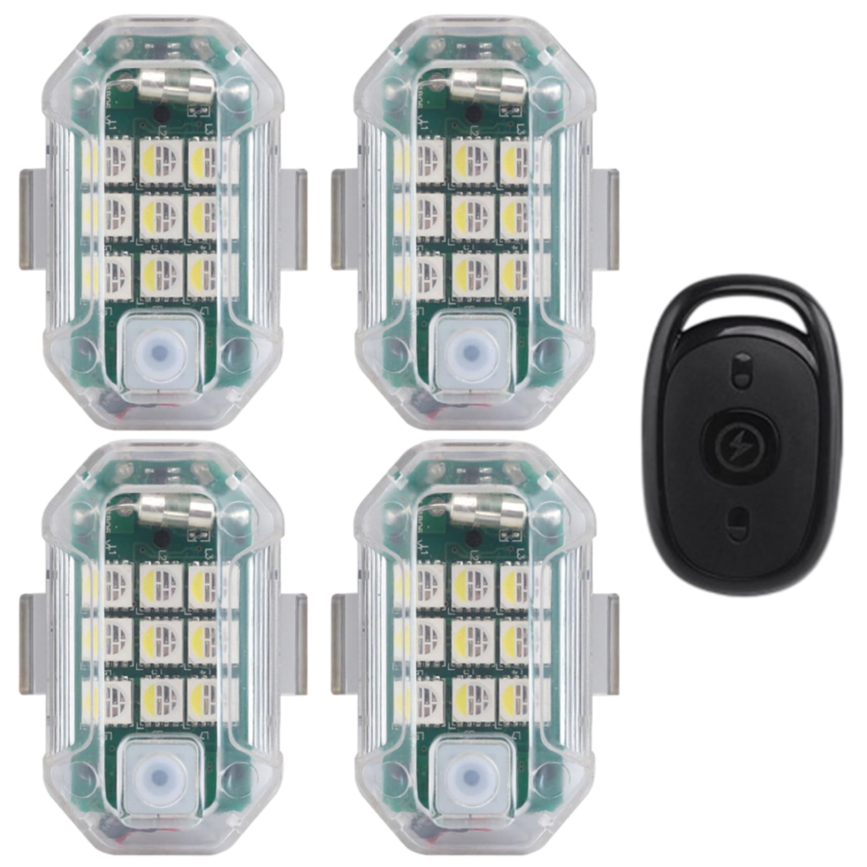 Luces estroboscópicas LED intermitentes multimodo impermeables de 7 colores 7