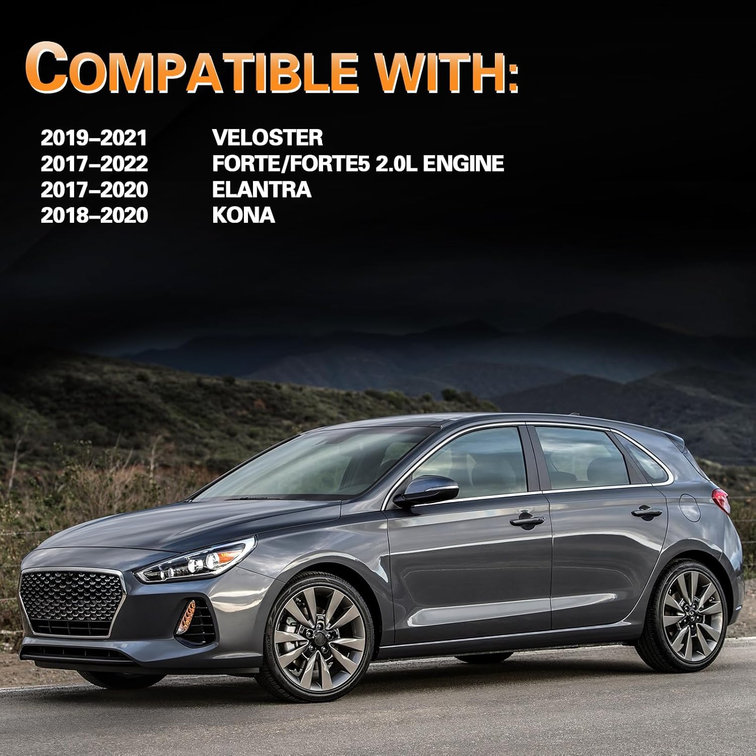 Engine Timing Chain Kit，Compatible with 2017-2020 Elantra & 2018-2021 Kona & 2019-2021 Velo-Ster & 2019-2022 Forte & 2017-2018 Forte5 2.0L L4 Engine，Replace# 24350-2E700 24321-2E010 Set of 6