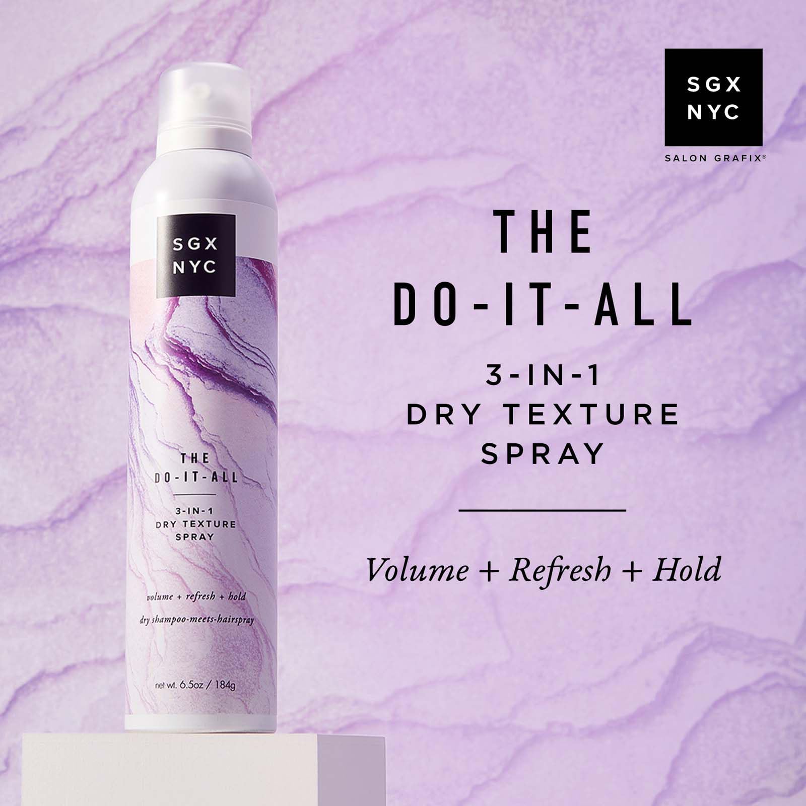 SGX NYC The Do It All 3-in-1 Dry Texture Spray - Versatile Dry Shampoo and Hairspray for Refreshed Hair - Dry Texture Spray for Hair Volume - 2 pc