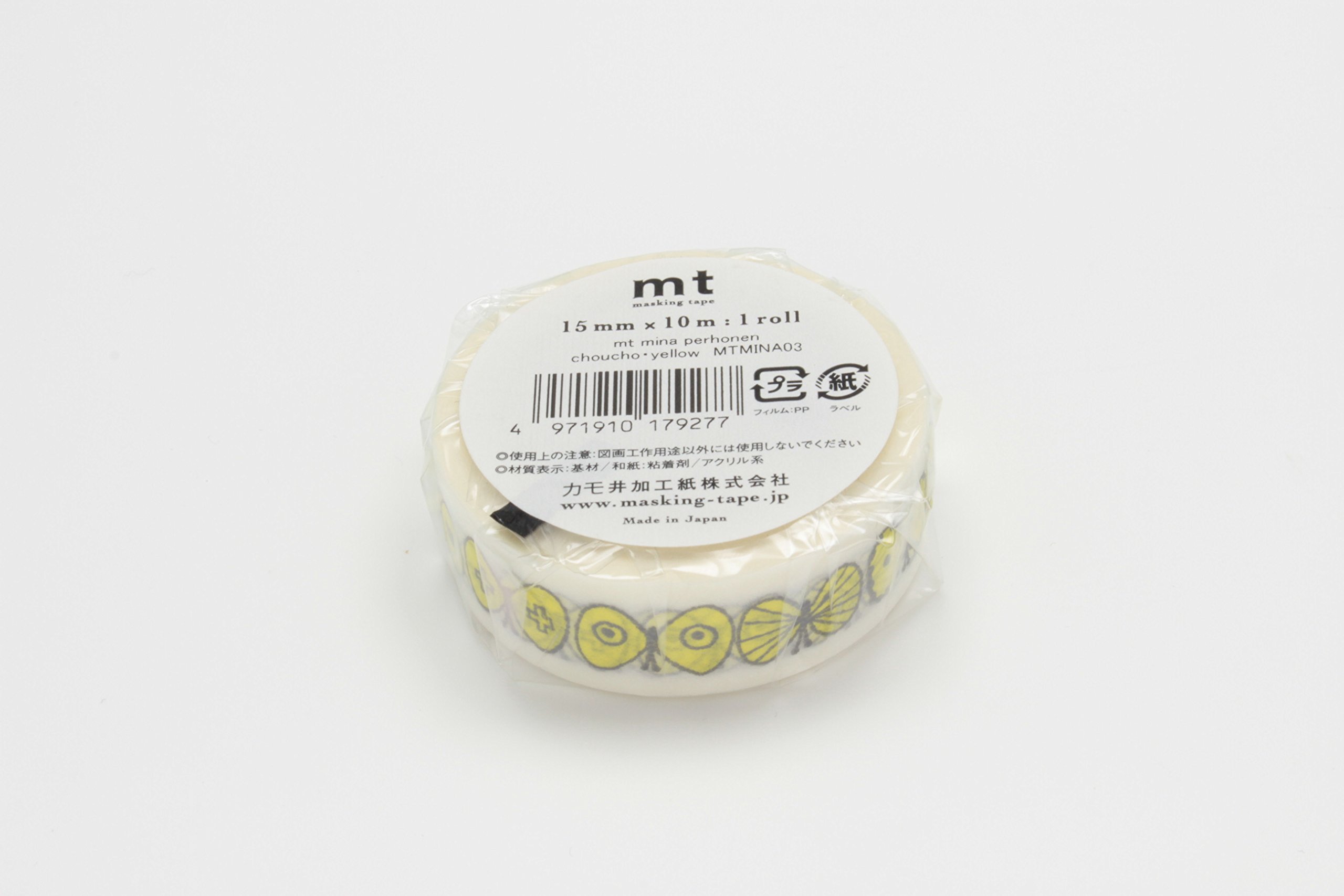 Amazon | カモ井加工紙 ミナペルホネンchoucho・yellow 幅15mm×10m巻き