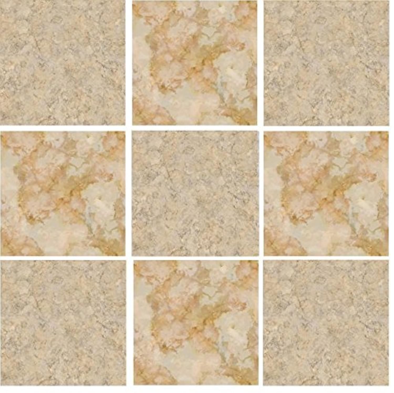Lps Brown Pack Of Tile Stickers- Cream Stone Effect Mosaic Self Adhesive Wall Art Decor Tile Transfers Bathroom Backsplash Kitchen Splashbacks Peel And Stick Cover Size 10