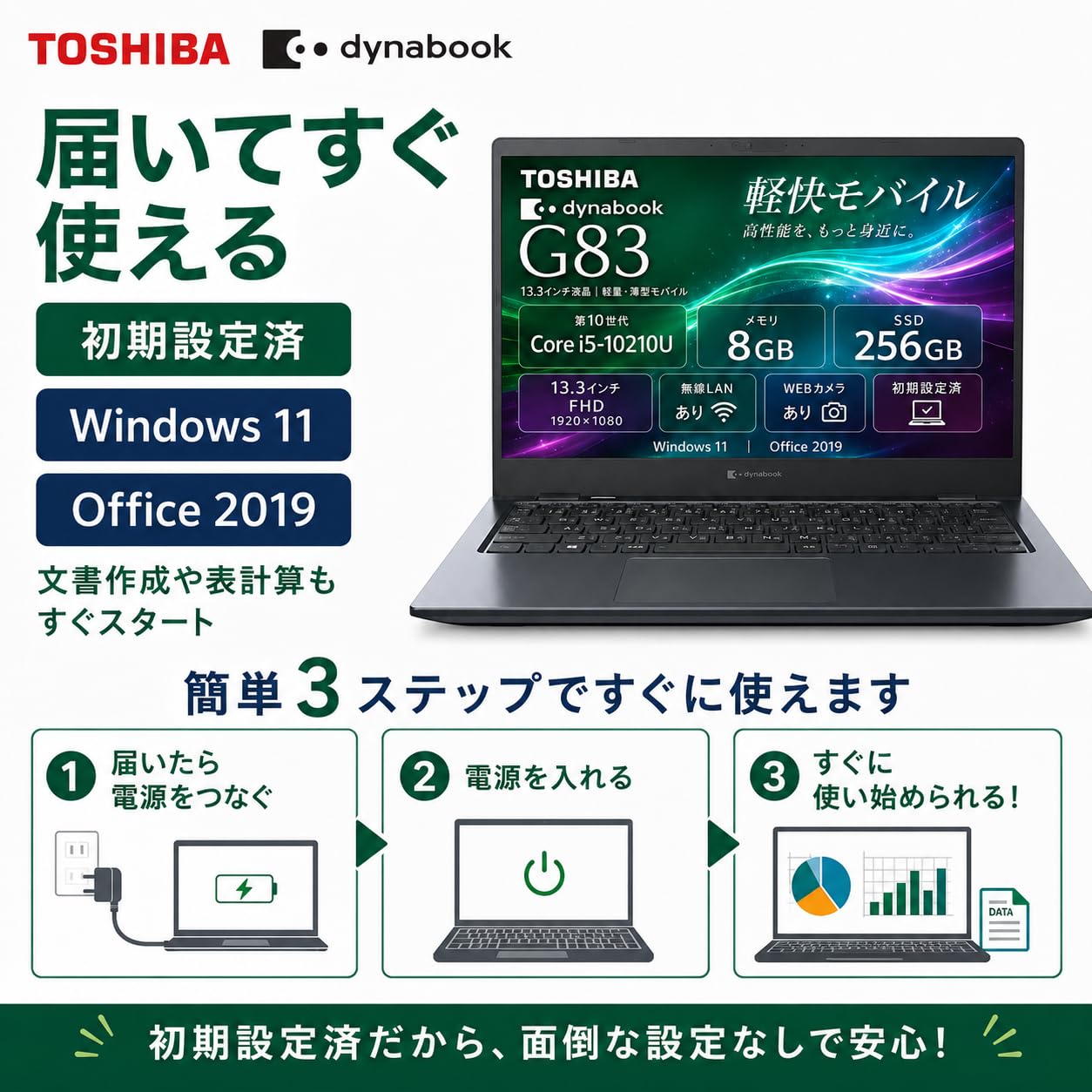 Amazon.co.jp: 【整備済み品】ノートパソコン dynabook G83 13.3型 第