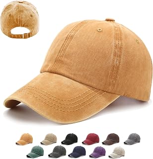 Gorra de Béisbol Unisex Ajustable con Protección Solar UPF 50+ Colores Sólidos Viajes, 14 Colores,Pesca, Trekking - Tela Transpirable y Ligera