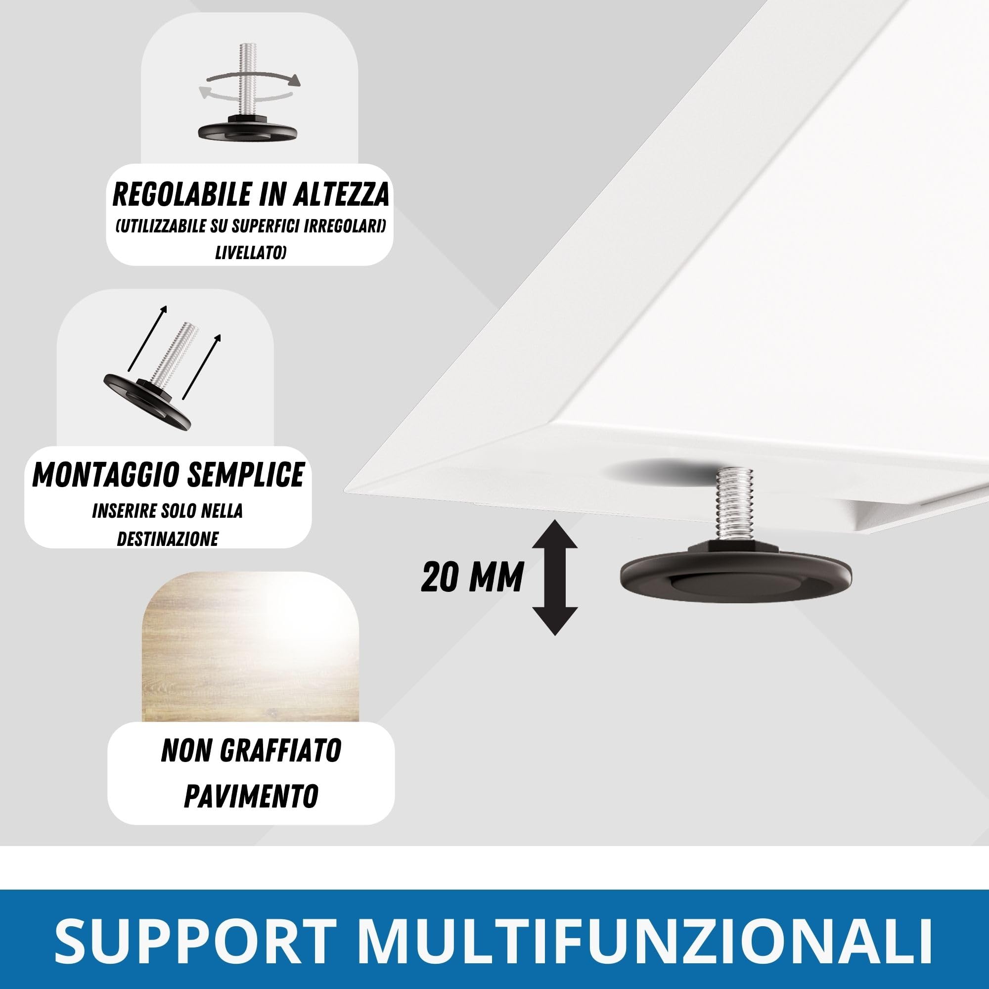 Gambe Tavolo Bianco Altezza 72 cm Struttura del Tavolo in Ferro Orion Design SPIDER Ragno Piede Piedi Acciaio Inox Gamba Solida per Tavolo da Pranzo Conferenza Basamento Tavolino DIY
