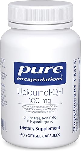Pure Encapsulations Ubiquinol-QH 100 mg | Forma activa de CoQ10 para apoyar la salud inmunológica, la energía celular y la salud cardiovascular* |