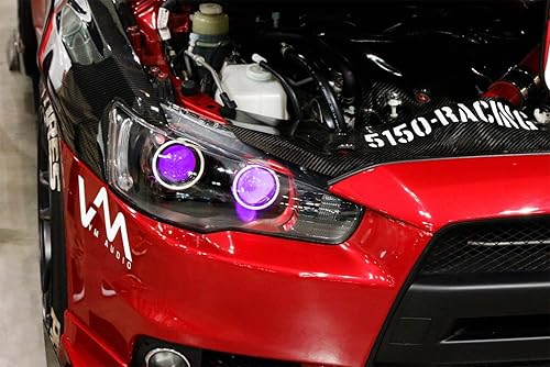 Miniatura 8 de Tira de luces LED Devil Demon Eye de iJDMTOY 3-SMD para adaptación a las luces de proyector o portavasos LED, caja de guantes, fluorescentes de