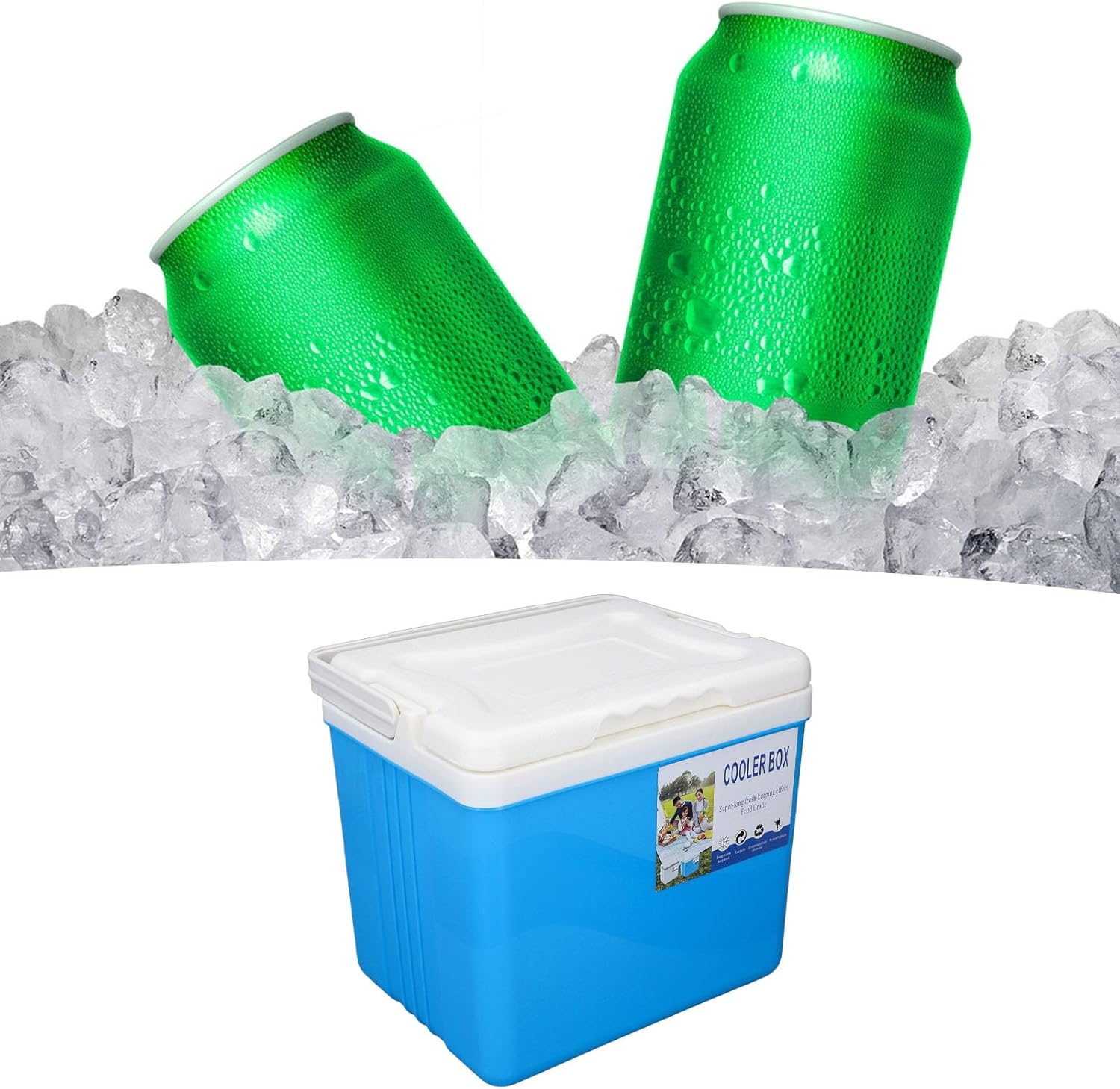 Pwshymi 6L Cooler Box, Portable Insulated Hard Cooler, Keeps Food and Drinks Cold for Outdoor Camping Picnic Fishing