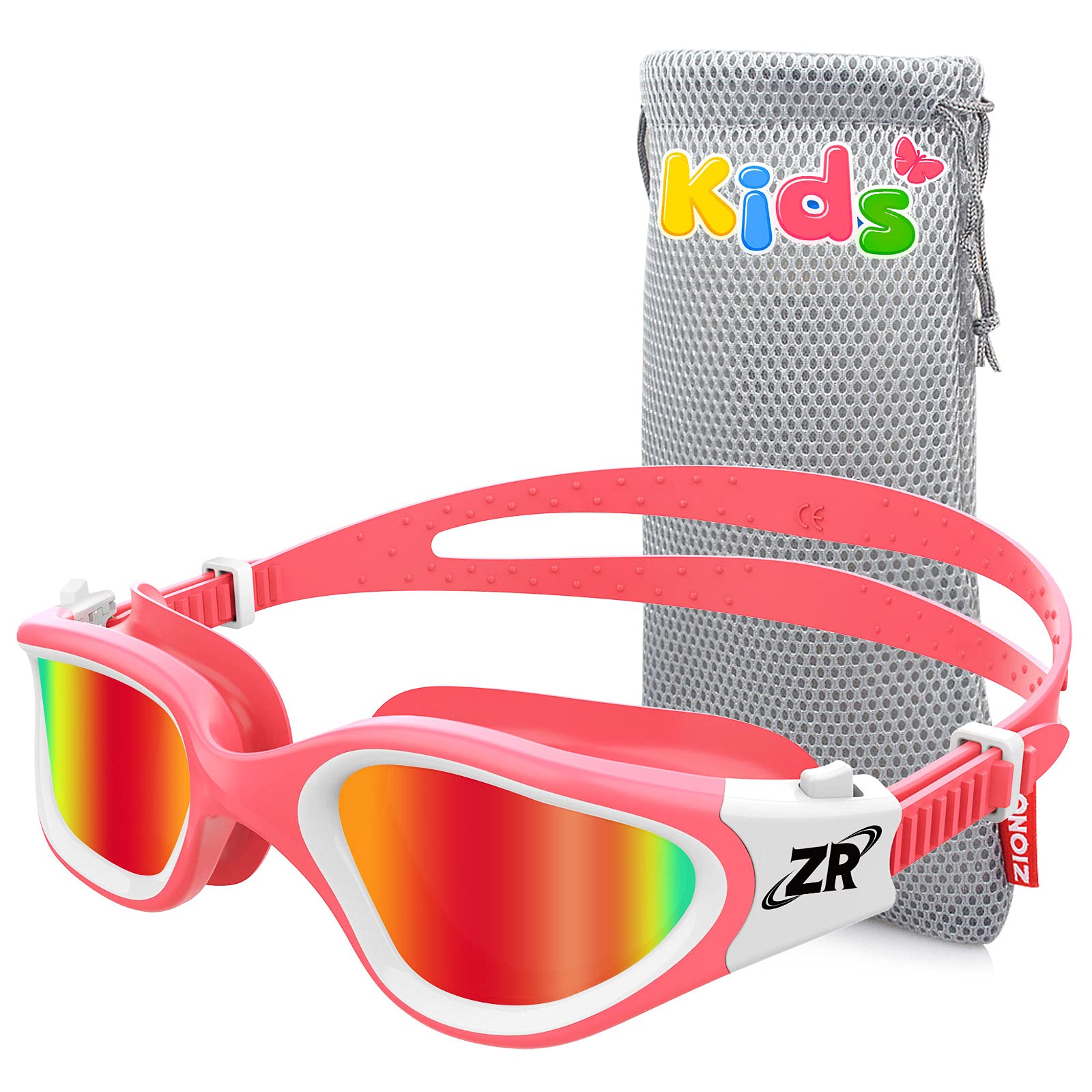 ZIONOR Schwimmbrille Kinder, G1MINI Polarisiert/non Polarisiert Komfortabel Kinder Schwimmbrille, Anti Nebel UV-Schutz Schwimmbrille für Mädchen und Jungen (Jahre 6-14)