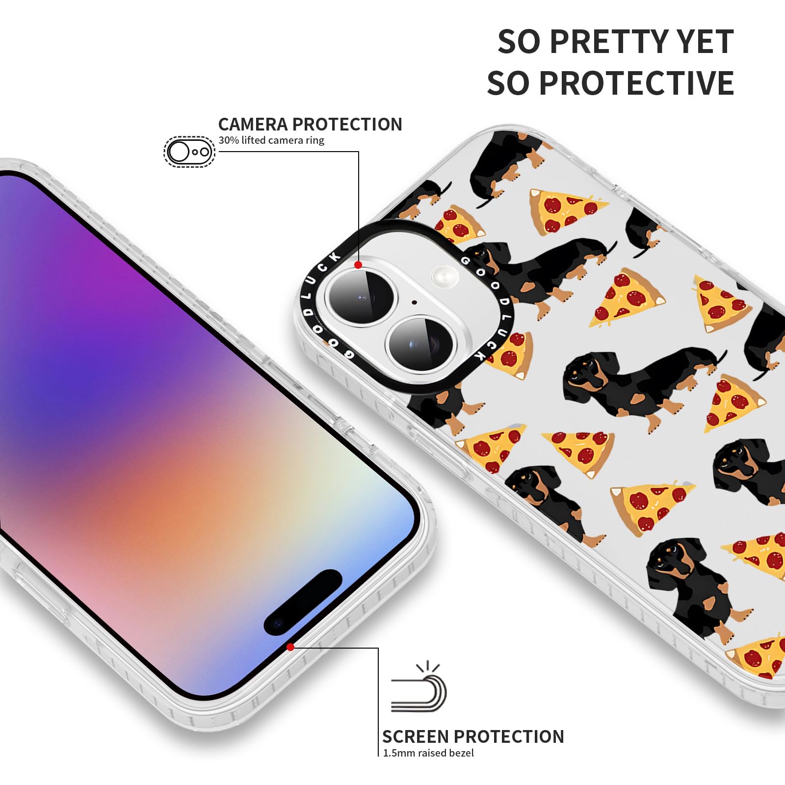 Xylota 2 Piezas Funda para iPhone 17 6,3", Transparente Carcasa con Lindo Dibujos Perro Mujer Niñas Case, Ultra Delgado Silicona Suave TPU Bumper Antichoque Protección Cover para iPhone 17 — view 3