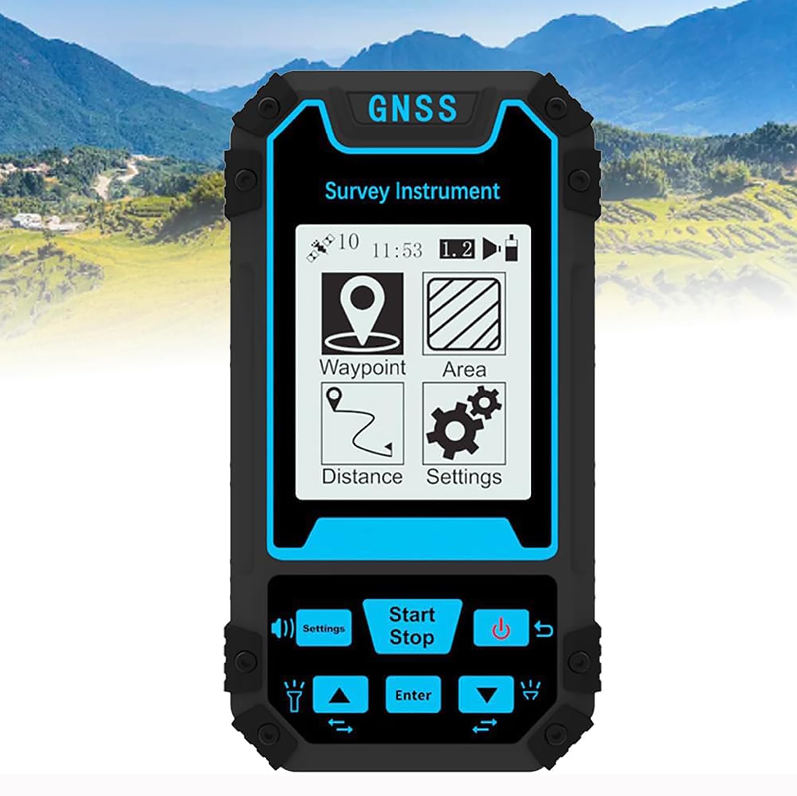 Licznik lądowy, ręczny sprzęt do pomiarów GPS z kolorowym ekranem LCD 2,8 cala, pomiar powierzchni, do leśnych pól uprawnych górskich