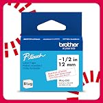 Brother P-Touch 12mm Ruban fabricant d'étiquettes authentique Btag-231 Bande d'étiquettes P-Touch pour P-touch PT-N10, PT-N20 et PT-N25BT, Btag Series, Non stratifié, noir sur blanc