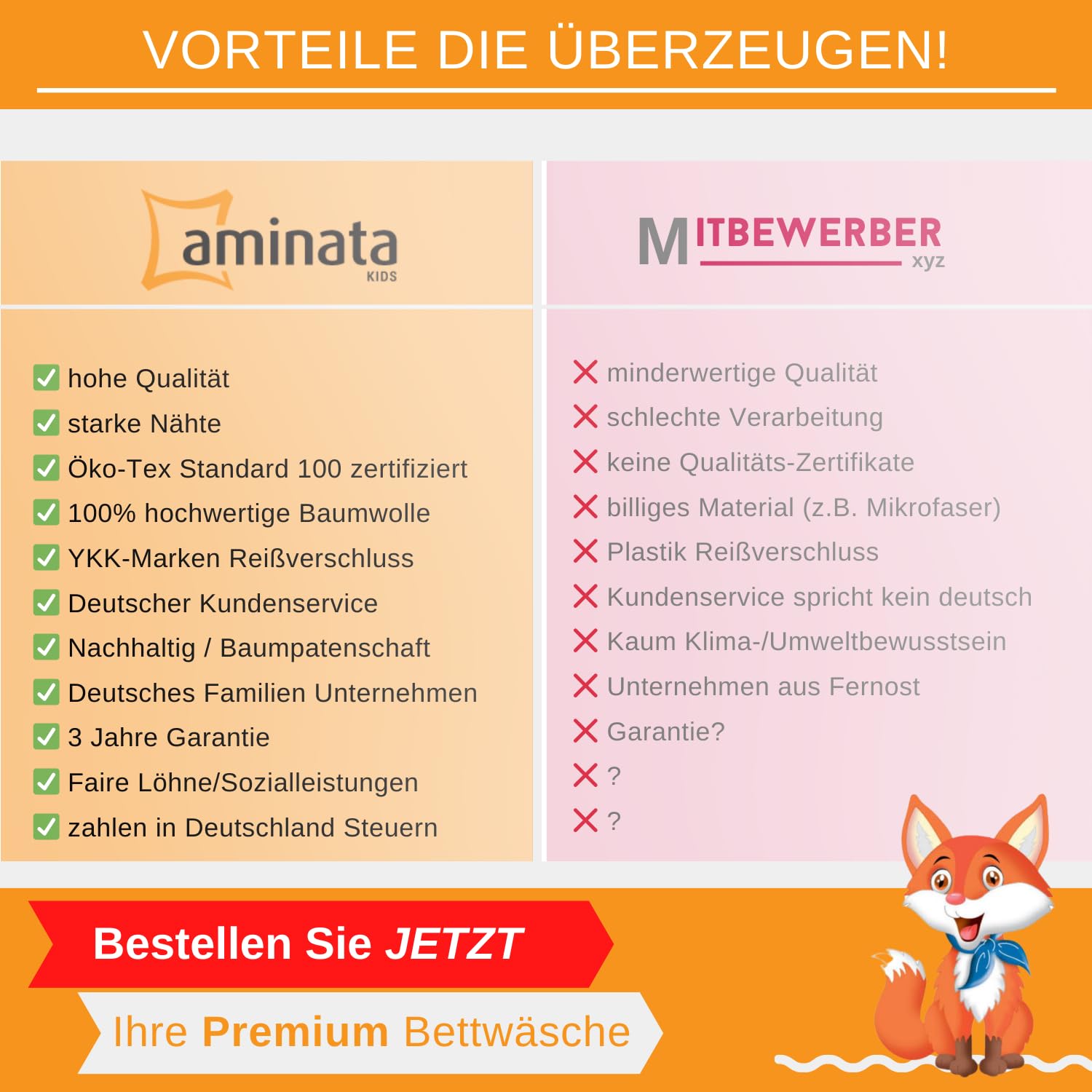 Aminata kids Kinderbettwäsche 135x200 100% Baumwolle Mädchen Einhorn Motiv Kinder-Wende-Bettwäsche-Set rosa Mond & Sterne, Regenbogen