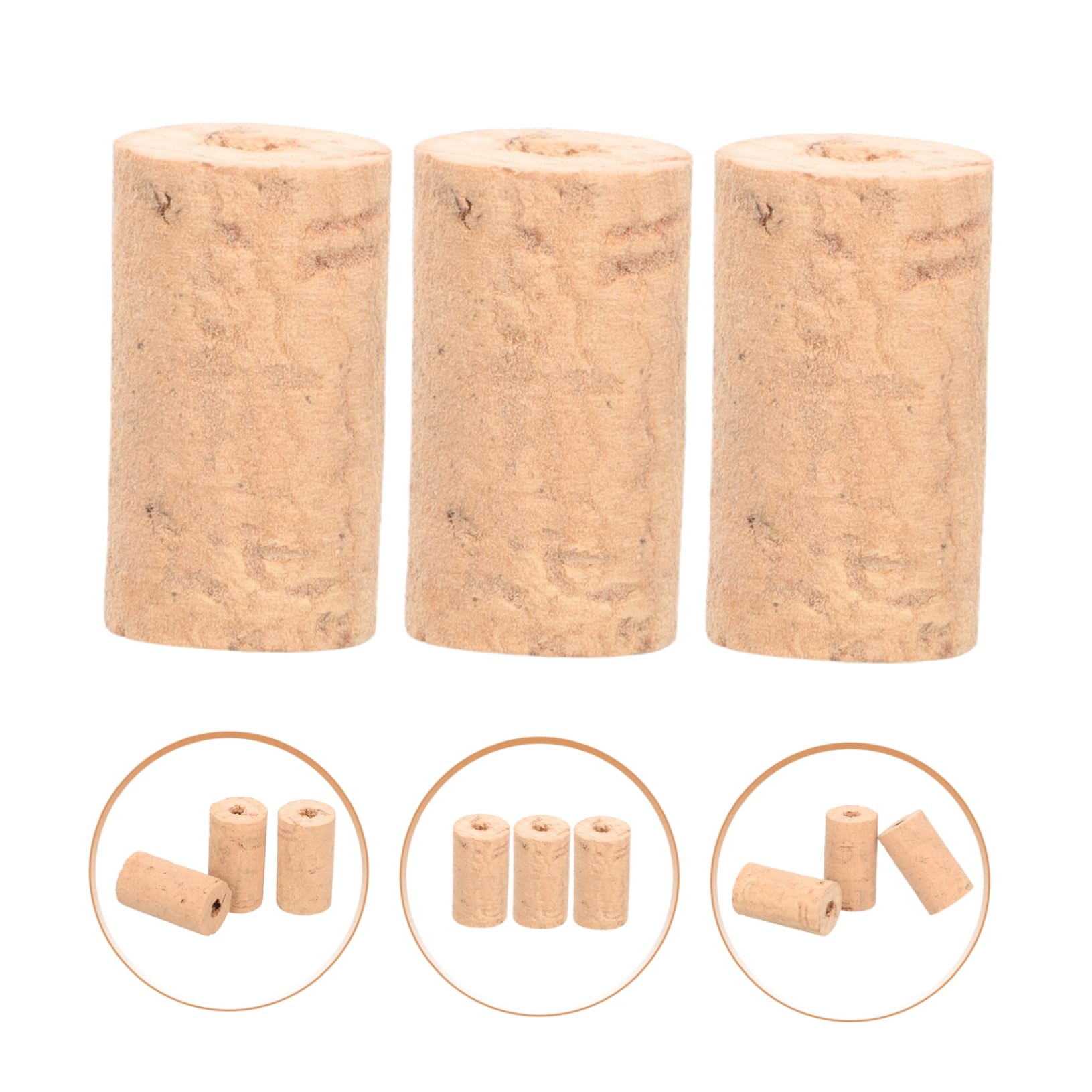 Toyvian 15 Piezas corcho de tapones de corcho tapones s flautín herramientas flautín bola s flautín simple s flautín creativo Madera
