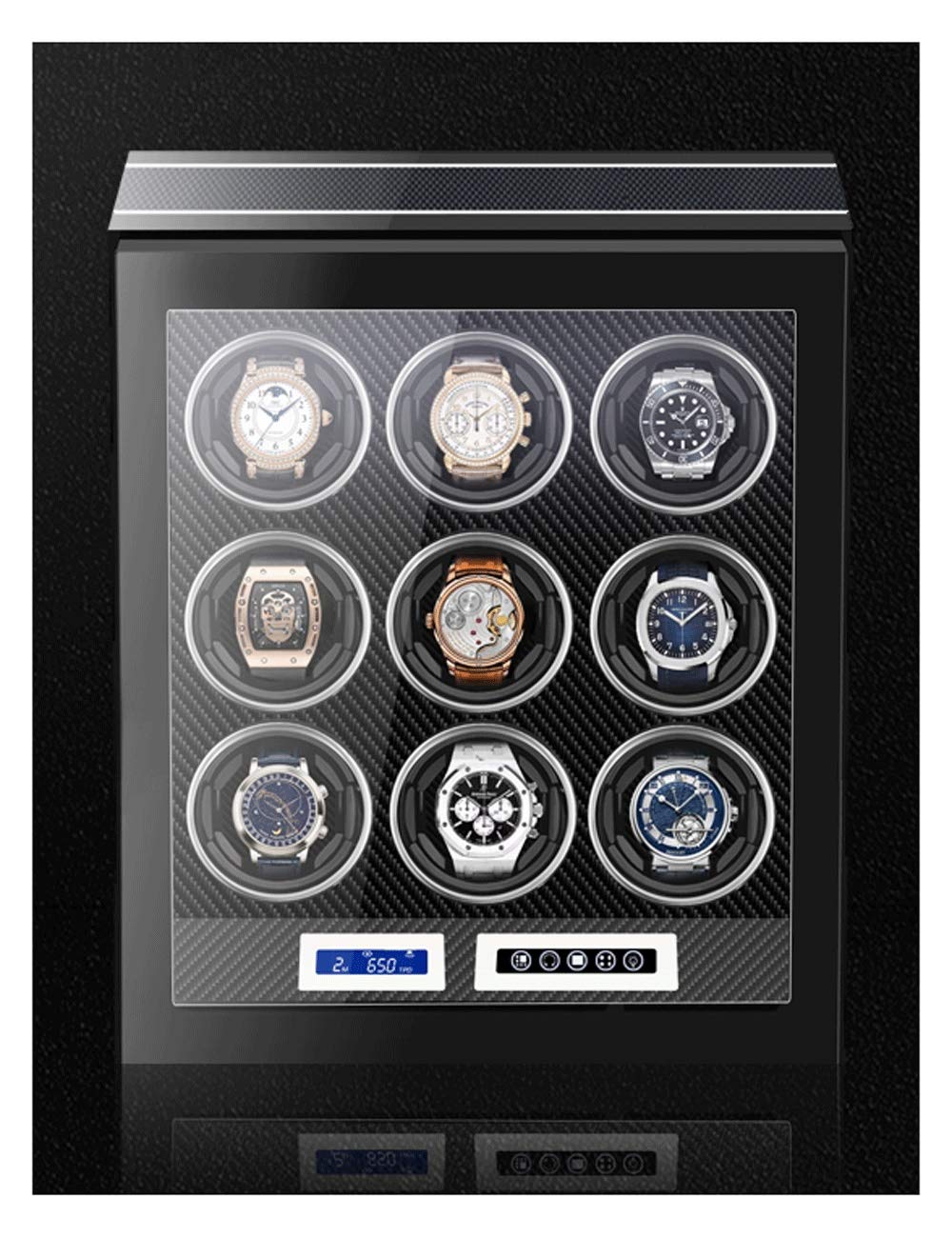 Organizador de relojes, caja de reloj de 6 ranuras, estuche de cuero para almacenamiento de relojes: cumpleaños, día del padre, regalos para madres para hombres y mujeres Beauty Comes