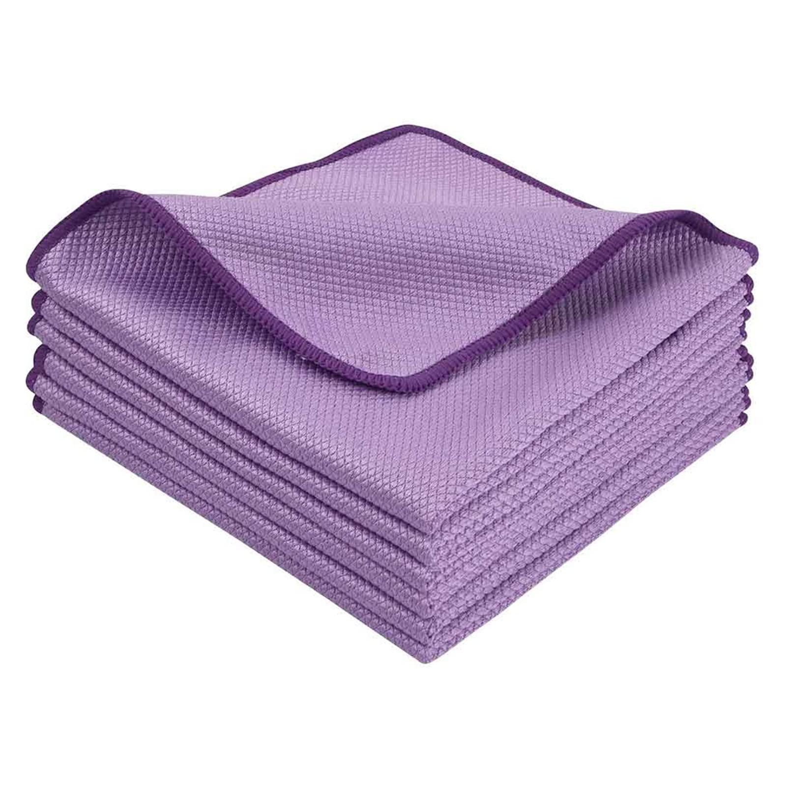 Household Microfiber Glass Polishing Cleaning Towel Stainless Steel Deep Shine Cloth Window Windshield Towel 40cmx40cm 6 Pack Color