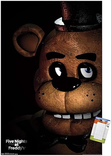 Trends International Five Nights at Freddy's - Póster de pared de Freddy, 22.375 x 34 pulgadas, paquete de póster y montaje