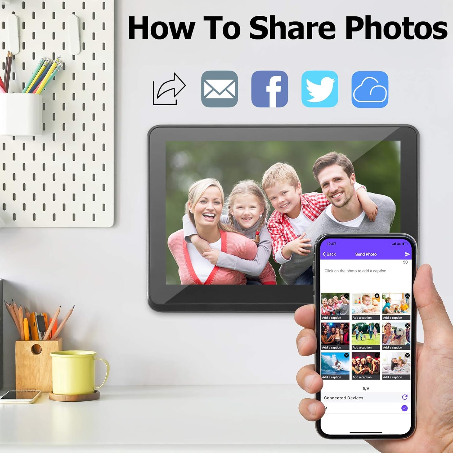 🔥 Crazy Deals KOT 10inch Wi-Fi Digital Picture Frame 1920x1080 IPS Touch Screen, Built in 16GB Memory, Share Photo and Video via OURPHOTO APP, Cloud, Email, Support Thumb USB Drive and SD Slot, Music Player (Black) Best Seller KOT 10inch Wi-Fi Digital Picture Frame 1920x1080 IPS Touch Screen, Built in 16GB Memory, Share Photo and Video via OURPHOTO APP, Cloud, Email, Support Thumb USB Drive and SD Slot, Music Player (Black)