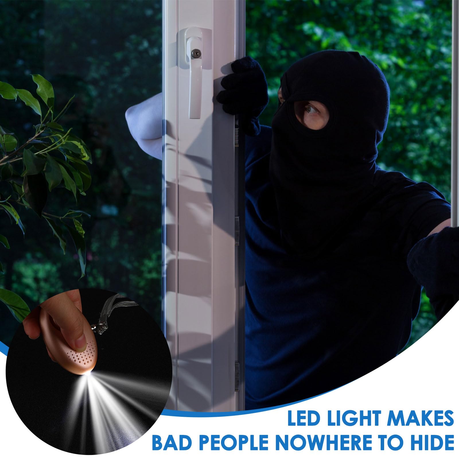 Kanayu 76 allarmi personali sfusi 130 dB suono sicuro di emergenza sicurezza autodifesa allarme di sicurezza portachiavi con protezione luce LED per donne ragazze bambini anziani, colori misti