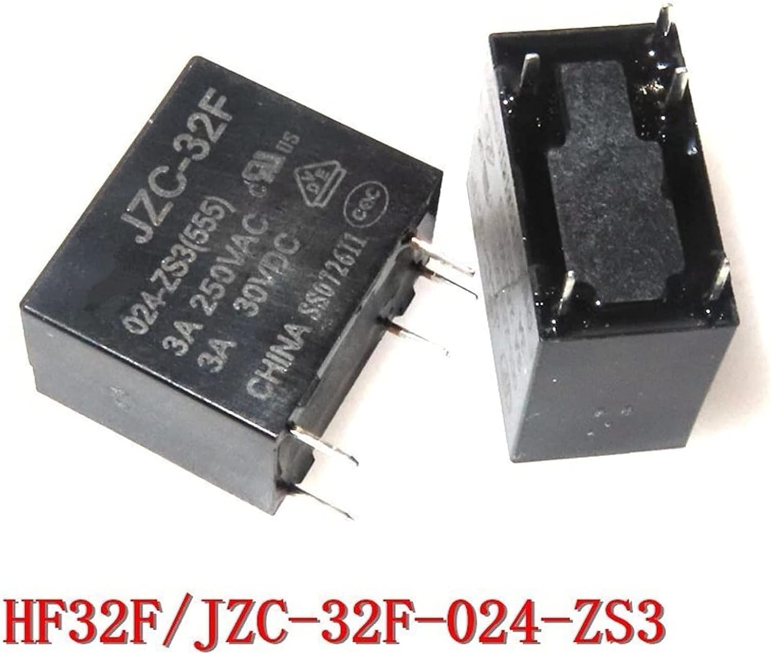 Relay 5PCS JZC-32F 5V 12V 24V Power Relays JZC-32F-005-ZS3 JZC-32F-012-ZS3 JZC-32F-024-ZS3 10A 250VAC 5PIN(JZC 32F 005 ZS3)