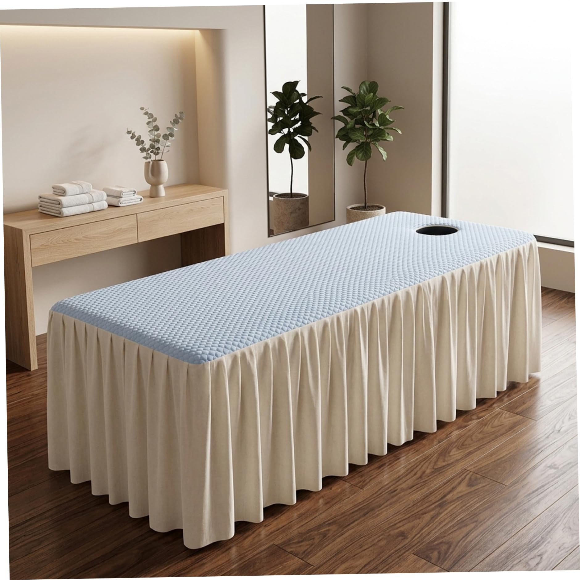 Falda de Mesa de Masaje, Funda de Cama de Masaje Transpirable de 27, 6x72, 8 Pulgadas