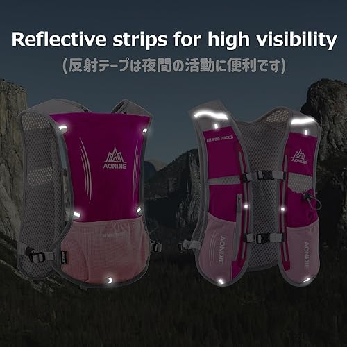 Miniatura 6 de Azarxis Botellas de agua para correr, sin BPA, chaleco de hidratación a prueba de fugas, cinturón de repuesto para triatlón, maratón, senderismo,