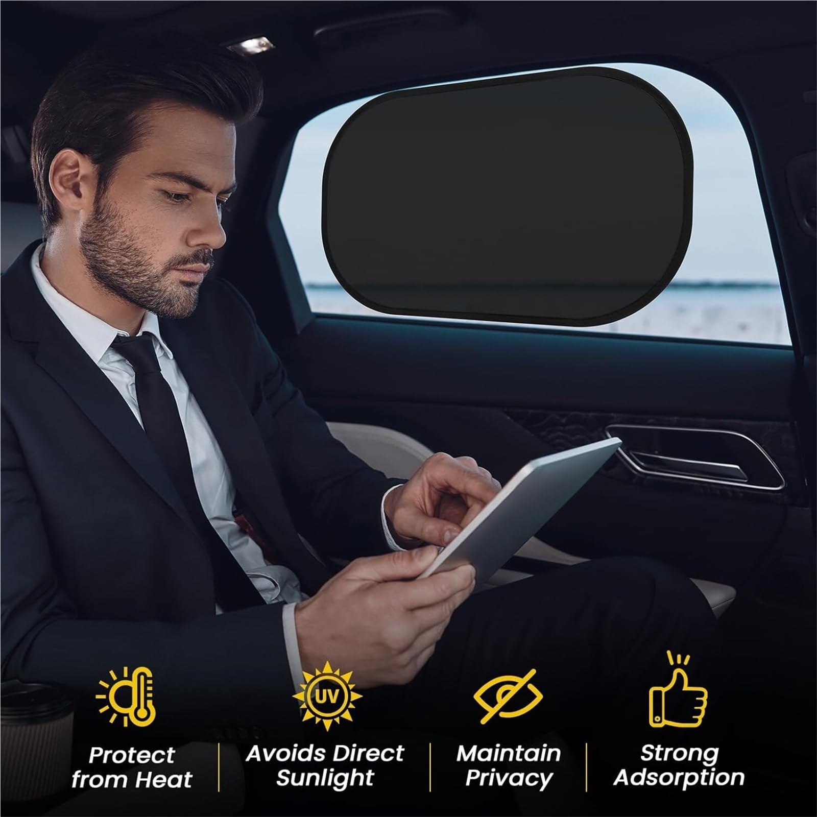 Coche Sun Shade Cortinas Parasol De 4 Capas Parasoles Autoadhesivos