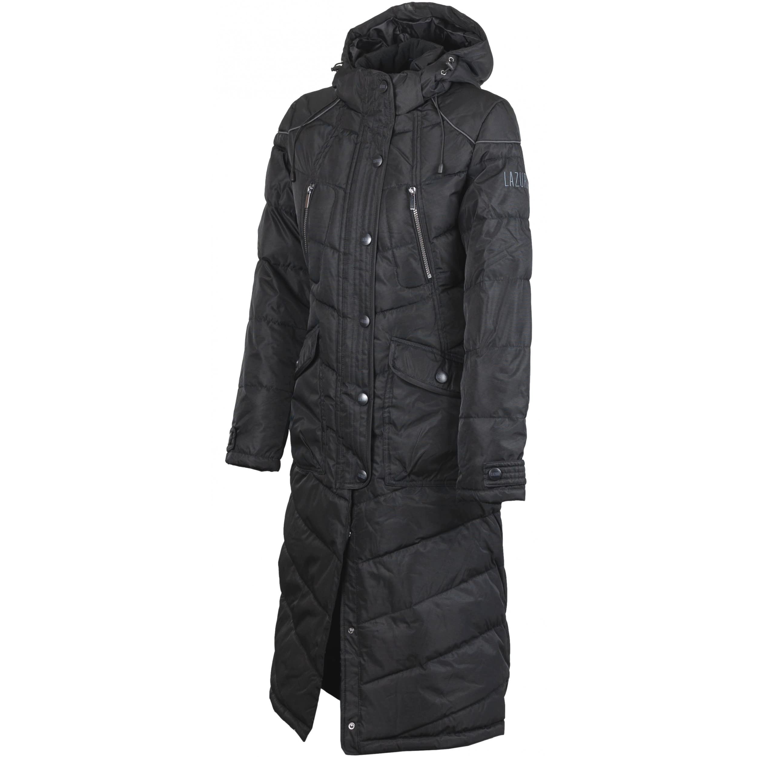 Lazura - Thermomantel Sophia – Wintermantel für Damen – wattierter Reitmantel – Steppmantel mit Kapuze – atmungsaktiv, wind- & wasserabweisend – Mantel – viele Farben & Größen