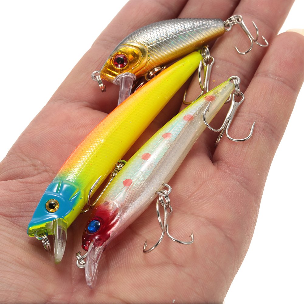 Lixada 43pcs Leurres de Pêche kit Artificielle Appâts Kit Pêche Accessoires