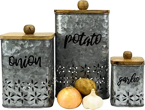 Miniatura 8 de Boston Warehouse Recipiente de ajo galvanizado