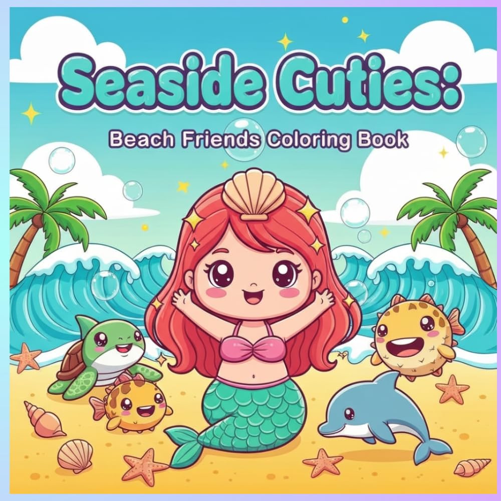 Seaside Cuties: Beach Animal Coloring Book