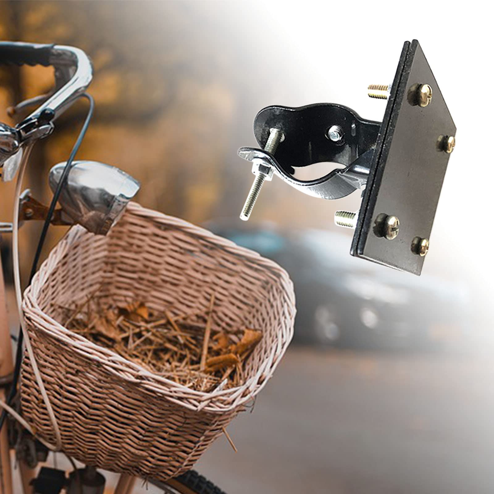 SM SunniMix Bicycle Bracket Fixing Front Mount Fixing Basket for Rack , Short