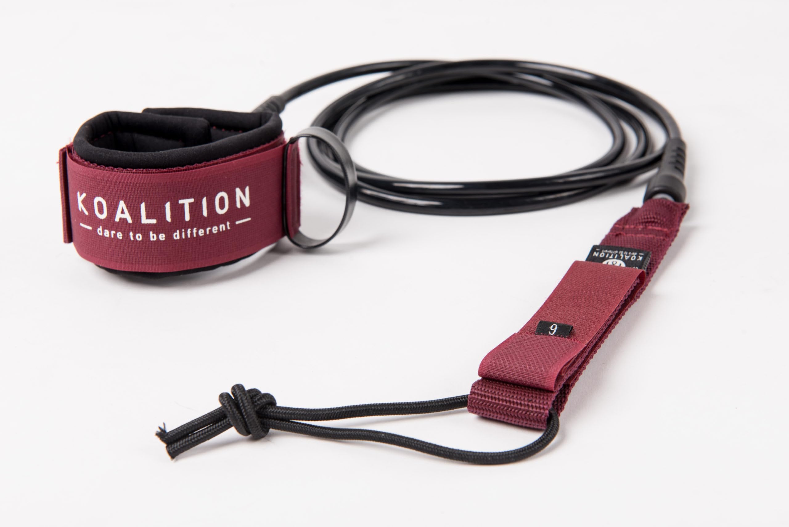 Koalition Surf Leash Invention - Waikiki Burgundy 6ft 7mm