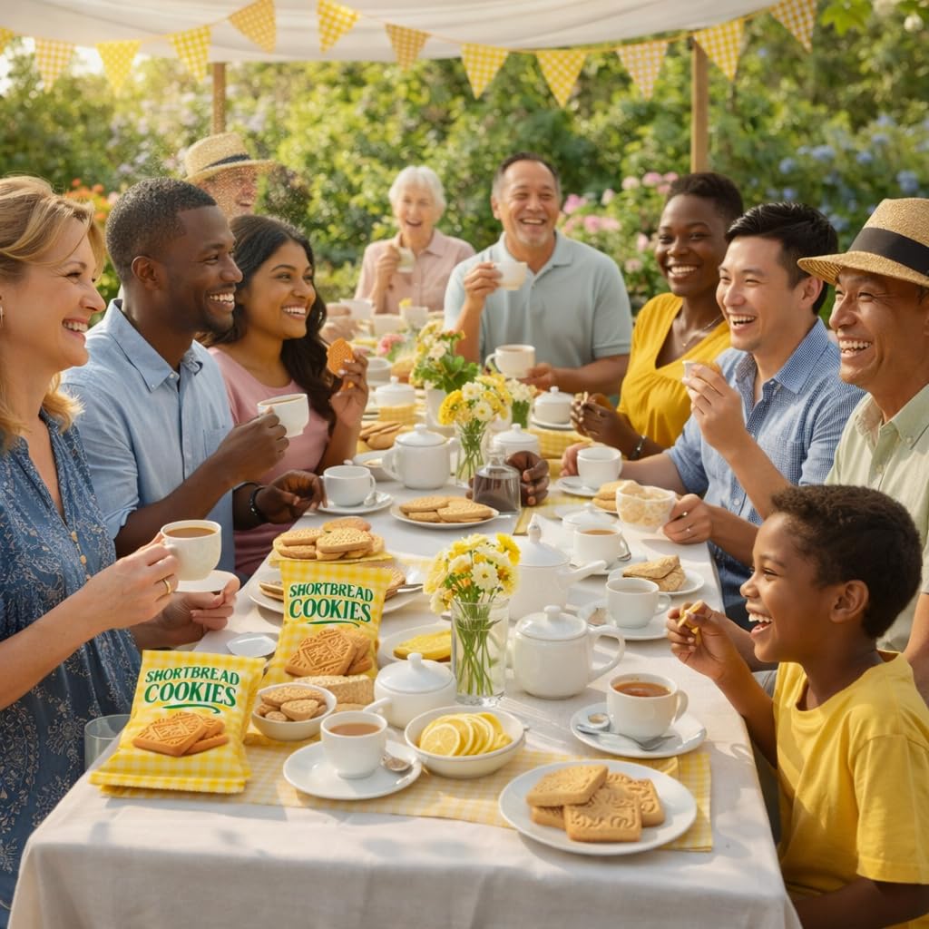 Shortbread Cookies Gourmet Butter Treats, Individually Wrapped - Breakfast Tea Coffee School Office Party Holiday Gift 30 Bags (6 Cookies Per Pack) 180 Total Pieces - Image 3