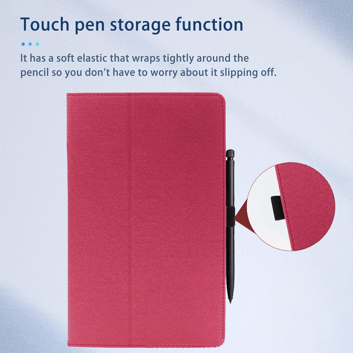 Case for TECLAST T65 Tablet 13.4inch,NOUKAJU Tablet Protection Cover,Folding Stand with Pencil Holder and Wrist Strap,Drop-Resistant,Protection Case for TECLAST T65(Red)