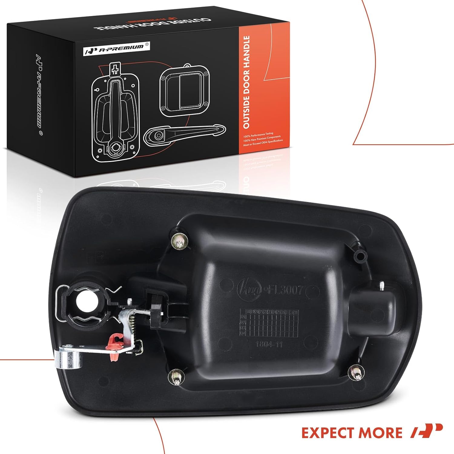 A-Premium Front Right Passenger Side Exterior Door Handle Compatible with Freightliner Cascadia 2018-2024, Textured Black