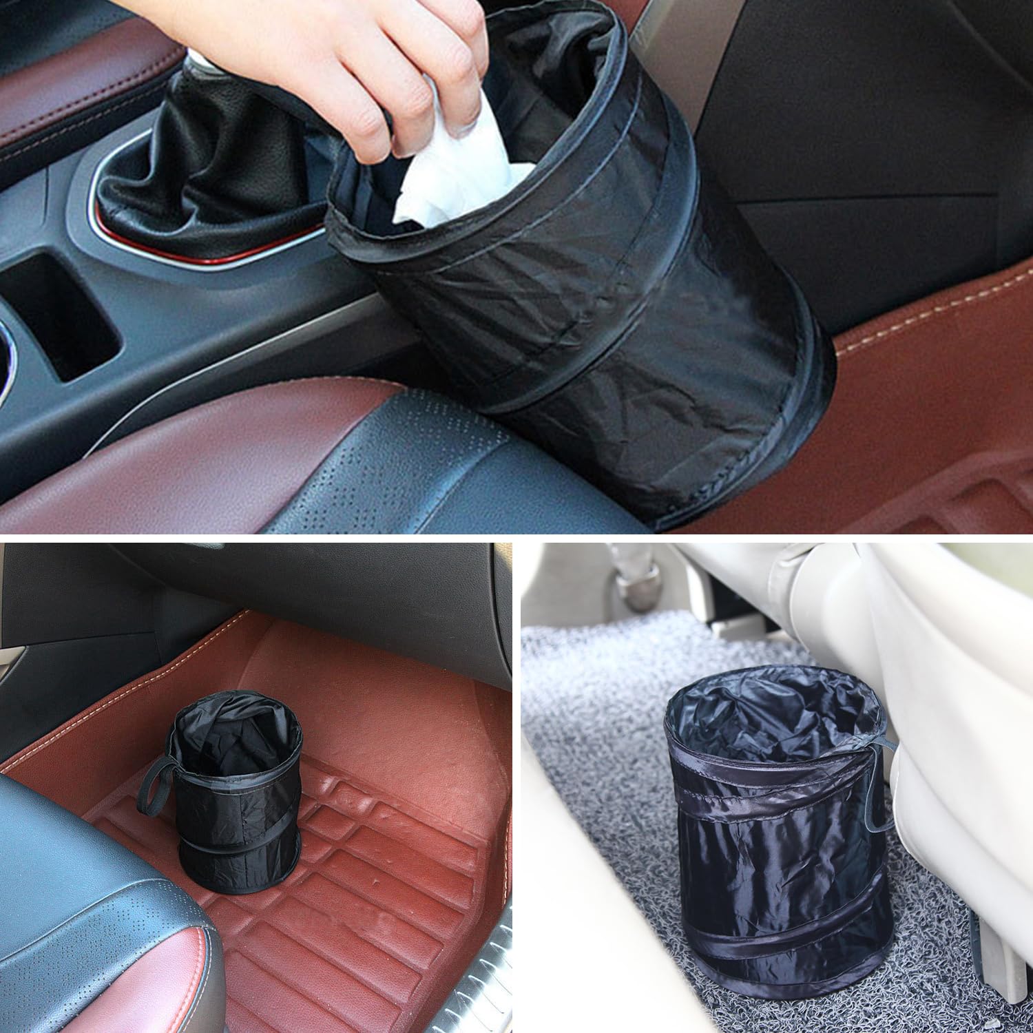 Poubelles De Voiture - Mini Poubelles Roses Pour Voiture (x2