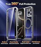 Vista 494 de Diaclara - Funda diseñada para iPhone 15 Plus de 6.7 pulgadas, transparente, cuerpo completo, con protector de pantalla, resistente de protección