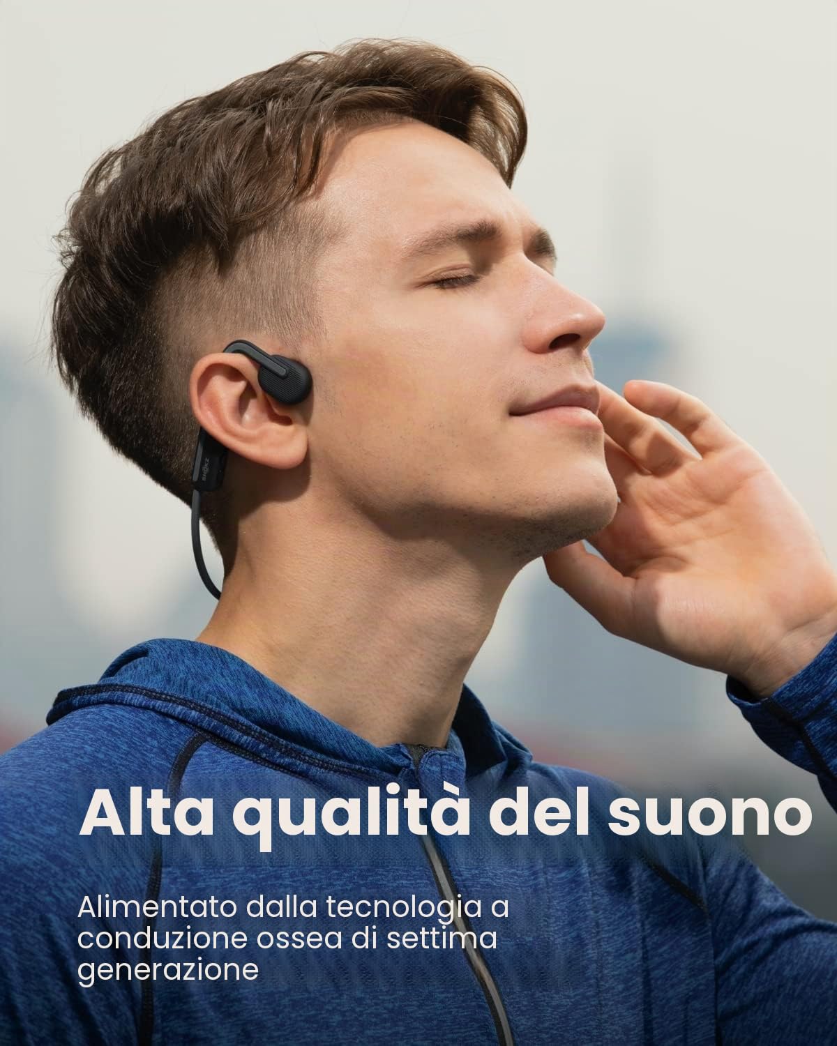 Casque sport sans fil Shokz OpenMove Bluetooth avec réduction du bruit Gris