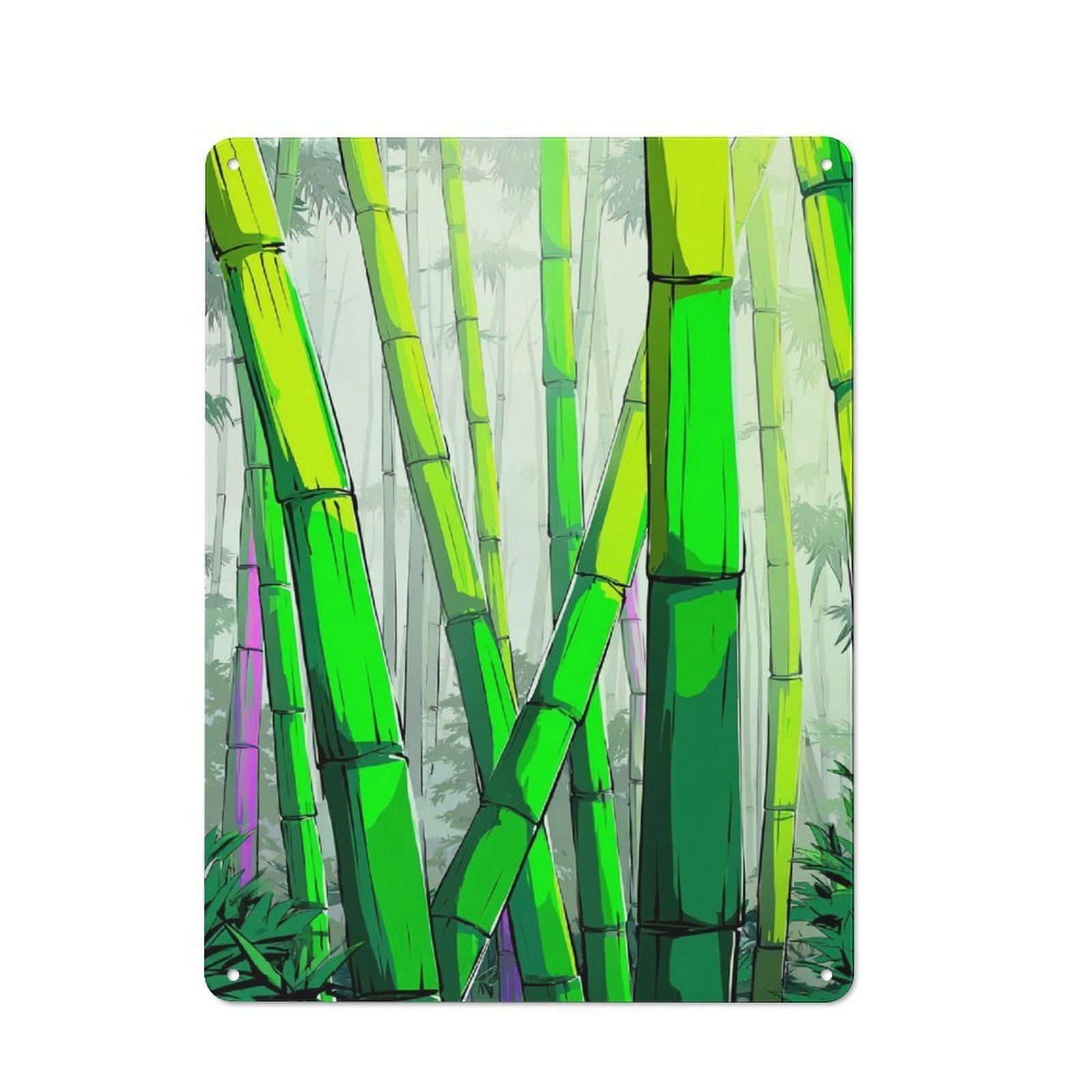 Bamboo Forest Serenity -1 Vintage Metal Sign 40x30cm, Nostalgic Pub Wall Decor for Pub, Home Bar, Shed Or Man Cave