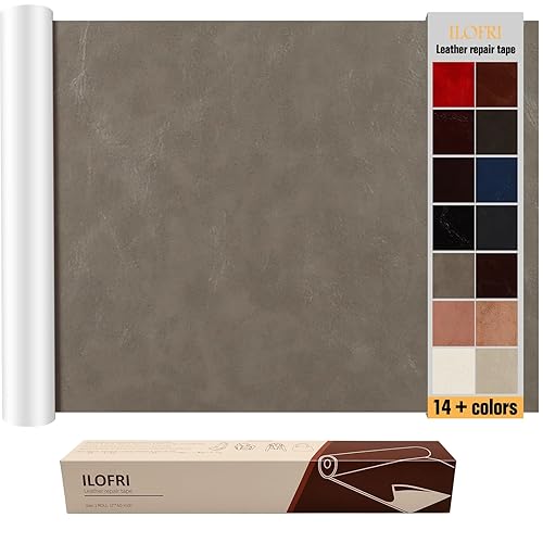 Miniatura 7 de ILOFRI Cinta de parche de reparación de cuero liso de 3 x 60 pulgadas para asiento de automóvil, kit de parches de reparación de cuero y vinilo para