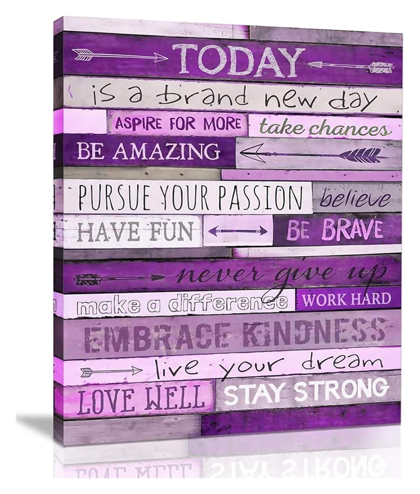 MDBJTCYZN Aesthetic Inspirational Wall-Art for Teen Girl Room Quotes Canvas Print Motivational Bedroom Decor(Framed,12x18inch(30x45cm))