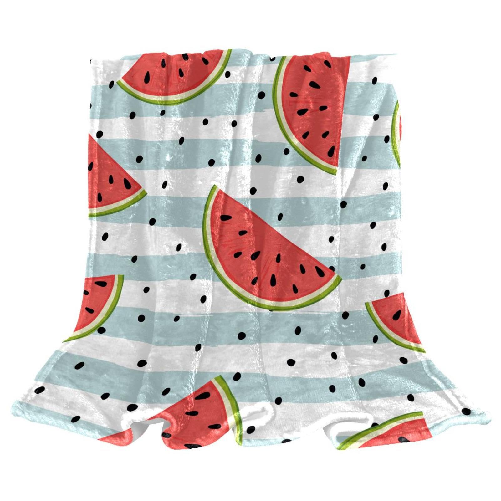Couverture polaire microfibre chaude douce jeté de canapé melon d'eau 150x200