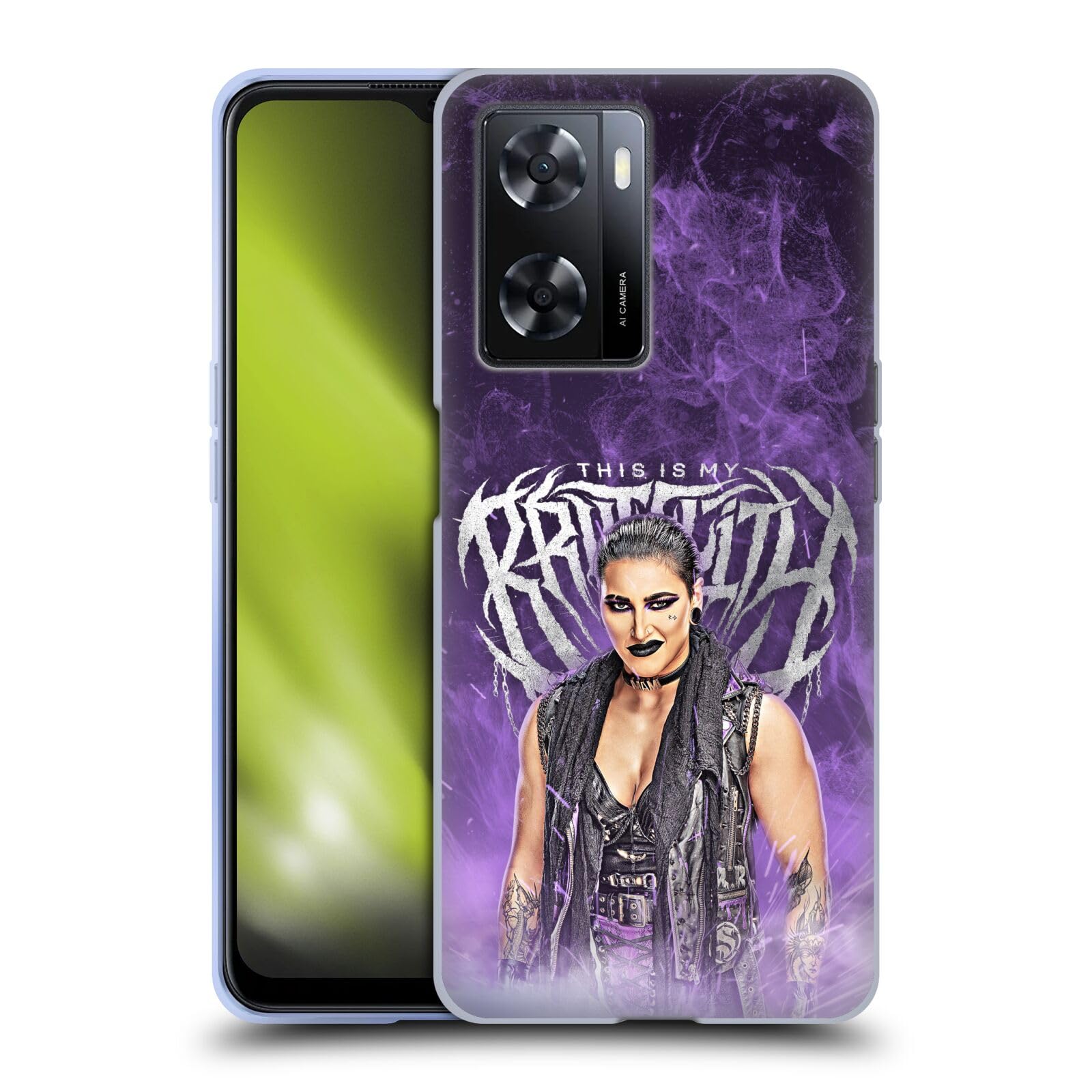 Head Case Designs Officially Licensed WWE This Is My Brutality Rhea Ripley Soft Gel Case Compatible With Oppo A57s — image 1