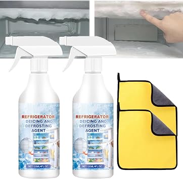 XIRUJNFD Defrosting Spray for Fridge Freezer, 120ml Refrigerator Defrosting Deicer Spray, De-Icer for Refrigerator Defroster, Defrost Spray for Refrigerator and Freezer 2