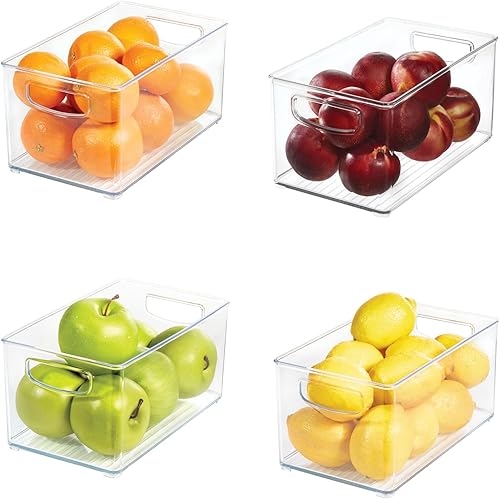 Miniatura 10 de iDesign Linus - Contenedor de plástico con asas para cocina nevera congelador despensa y organización de armarios sin bisfenol A BPA