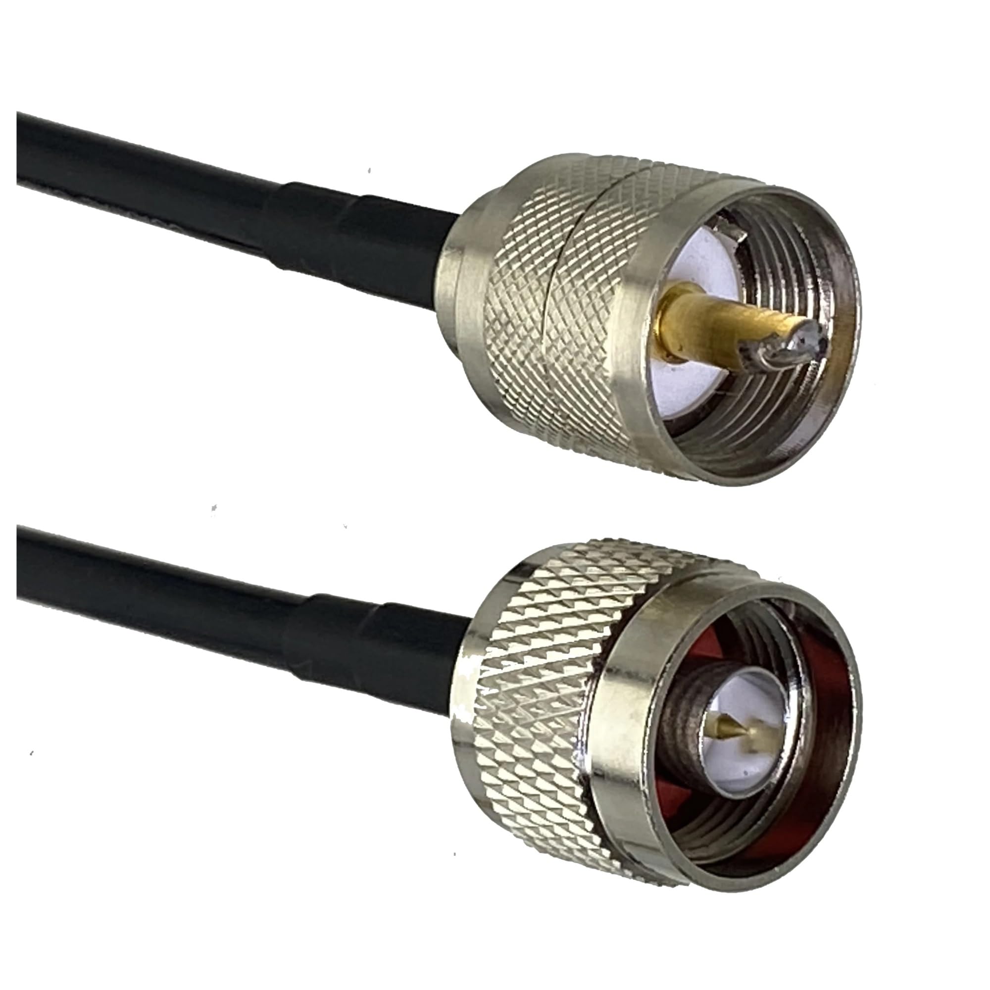 Cavo RG58 N Spina Maschio A UHF PL259 Connettore 50ohm Crimpare RF Coassiale Jumper Pigtail Dritto 6 Pollici ~ 20 M(1.5M)