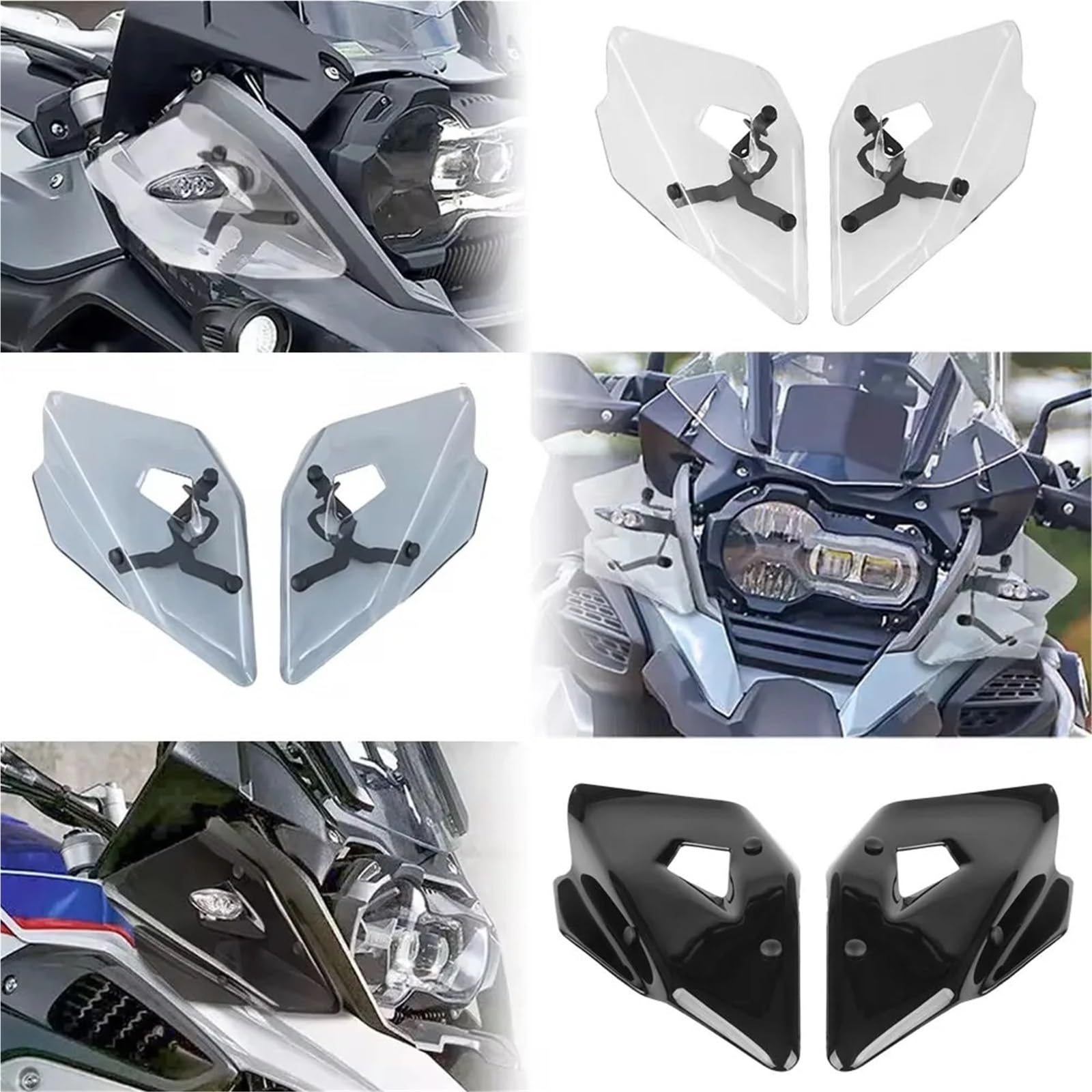 Przednia szyba motocyklowa Deflektor kierunkowskazu, szyba przednia pasująca do BMW R1200GS 2013-2019 R1250GS GS1250 F850GS F750GS 2018-2023.(Dark somke)