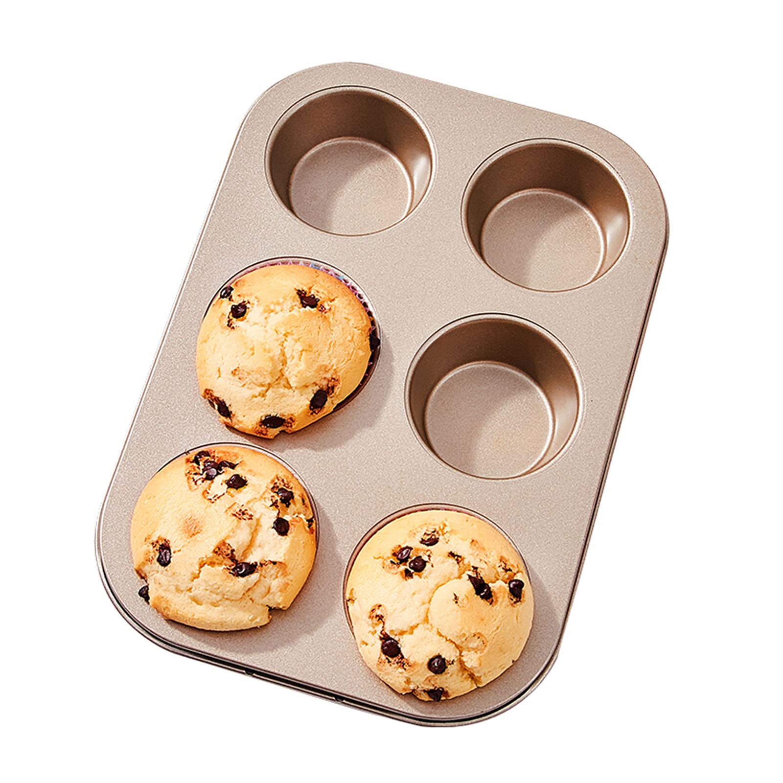 BAtlam Küchenutensilien, Cupcake-Backform, Mini-Kuchenform, Backformen für 6 Tassen, Antihaft-Kohlenstoffstahl, kleine Kuchen-DIY-Muffinform, Antihaft