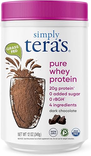 Tera's Whey Protein, chocolate negro, 12 onzas