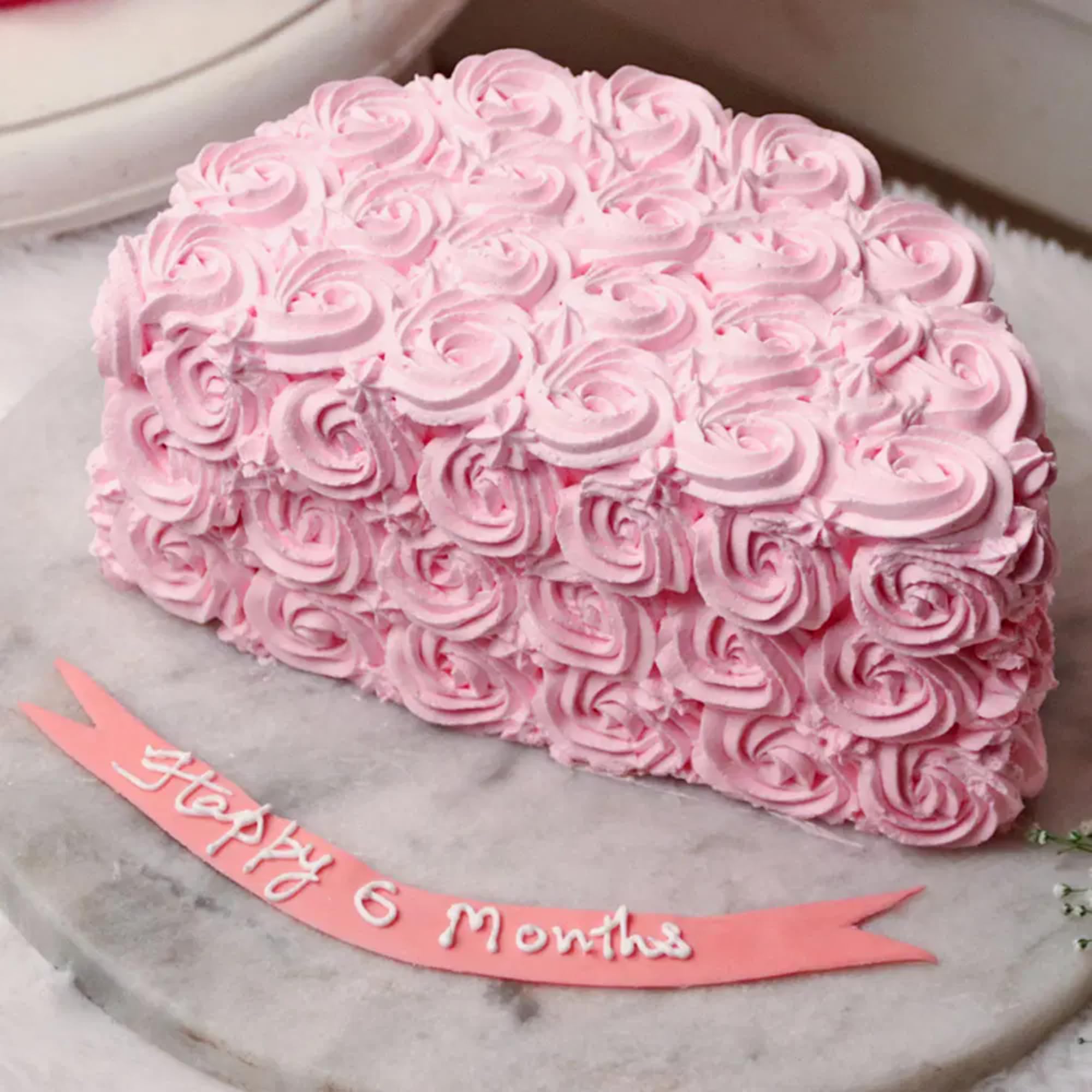 Bakingo 4Kg Delicious Silky Smooth Fresh Strawberry Half Cake For Birthday & Anniversary Cake, Valentine Day Cake, Kids Birthday Cake (Same Day Delivery)-image-5